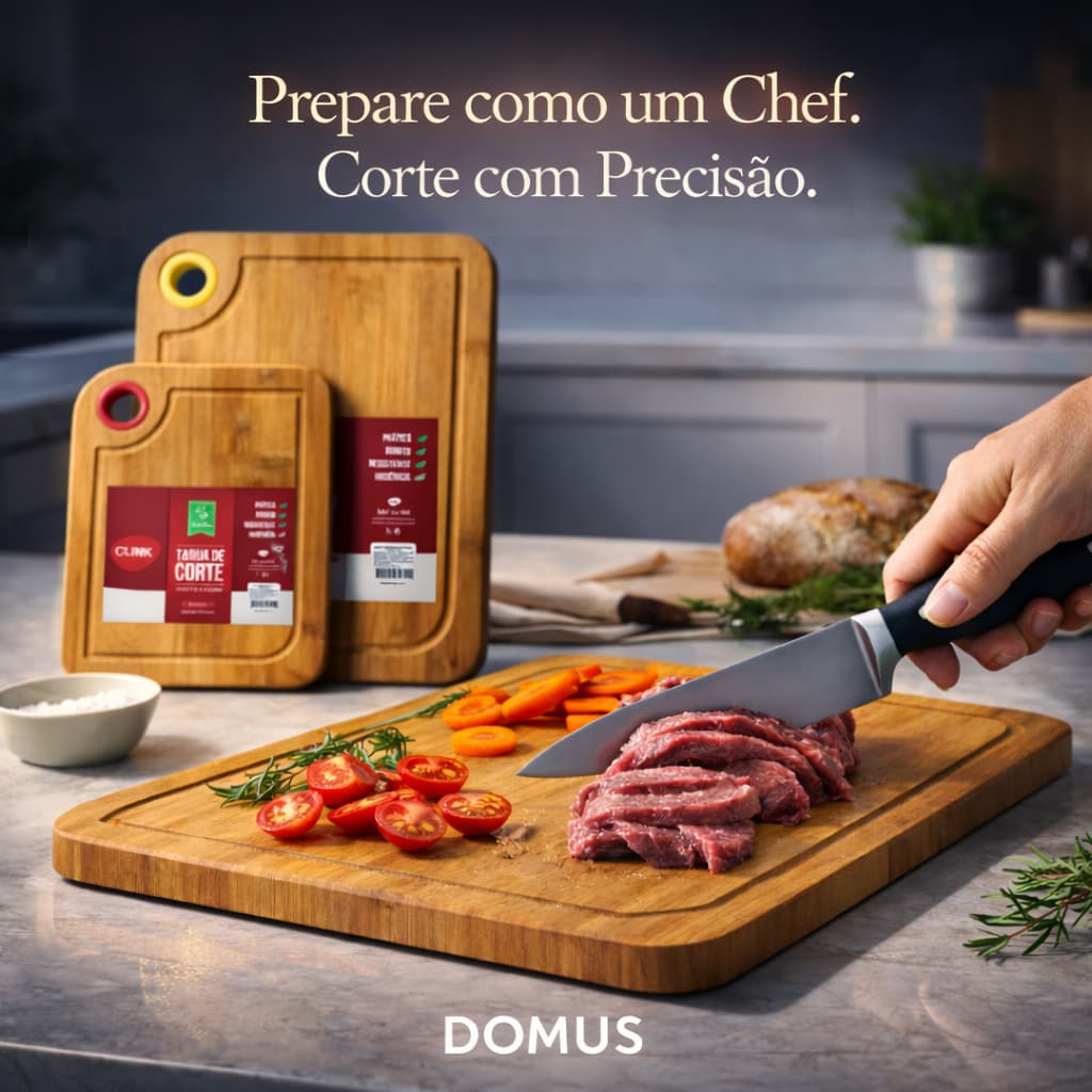 Tábua De Corte Bambu Grande Profissional Cozinha Carne Legumes Churrasco Gourmet