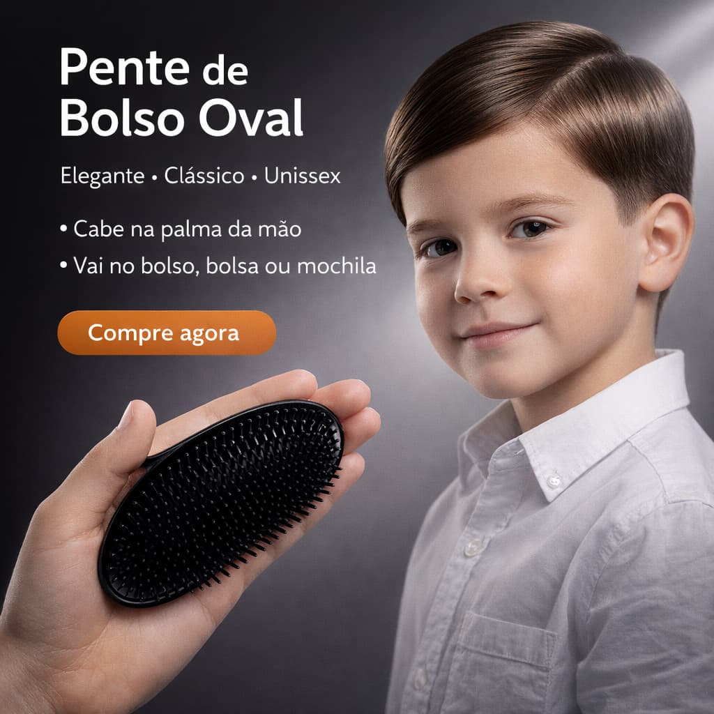 Pente De Bolso Bolsa Oval Barbeiro Unissex Prático
