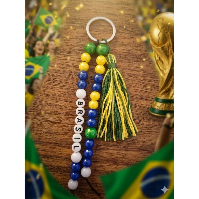Chaveiro do Brasil – Mostre sua torcida! 🇧🇷⚽Leve o espírito da seleção Atacado