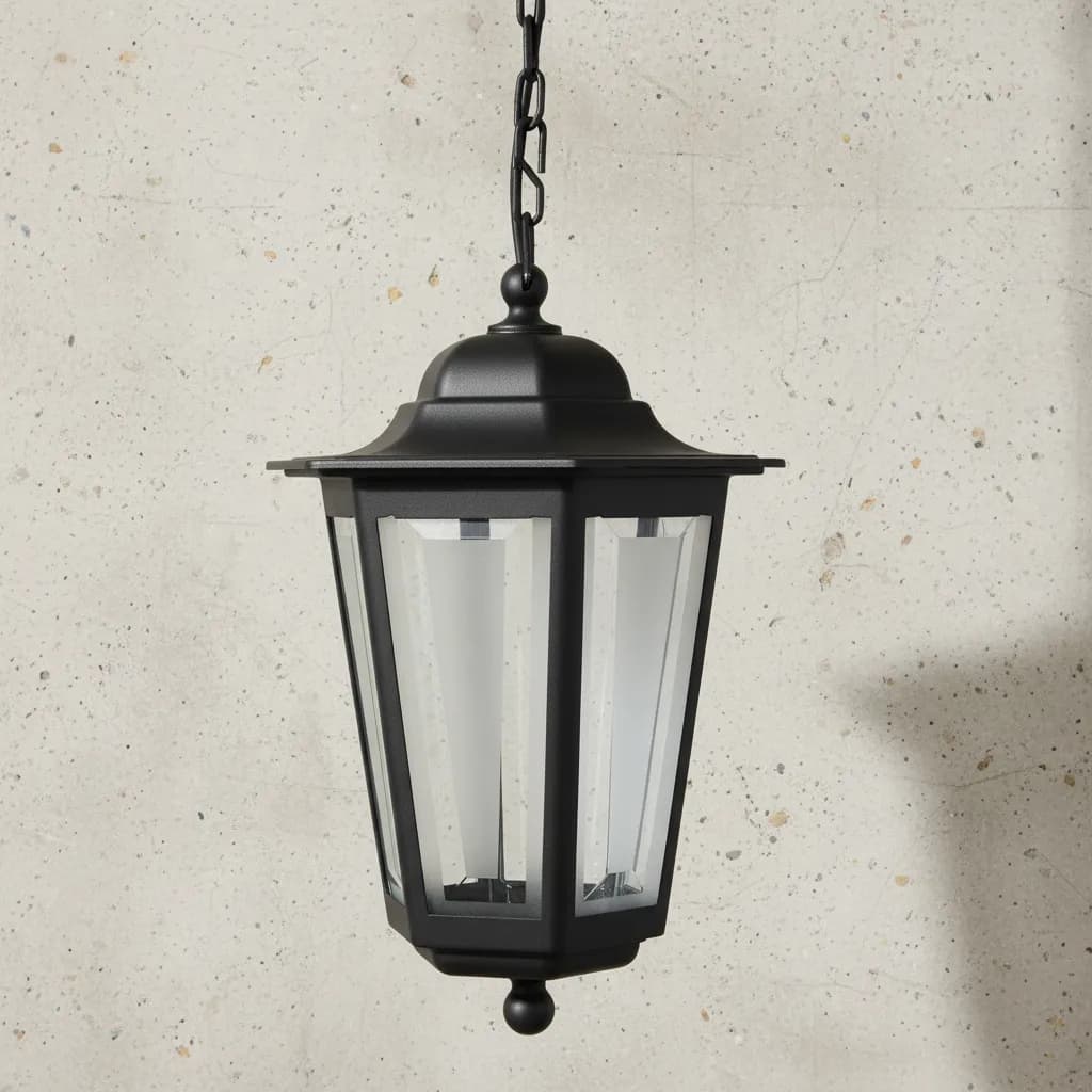 Luminária Pendente Colonial Sextavado Para Teto Decorativa