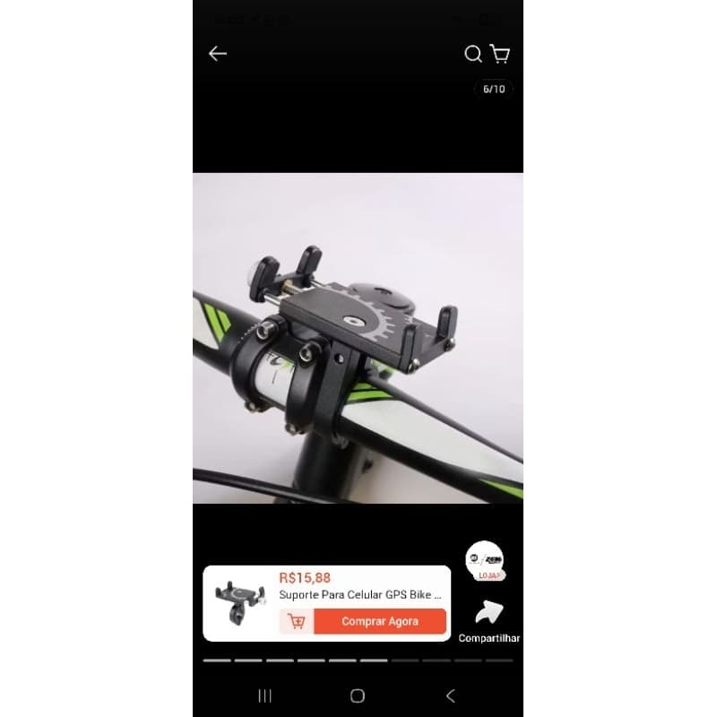 🏍️📱 Suporte de Celular para Moto e Bicicleta em Alumínio – Suporte GPS Guidão