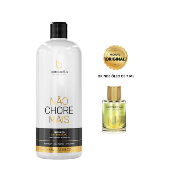 Shampoo Anti Resíduo Borabella Abre Cutículas - 1 Litro + óleo
