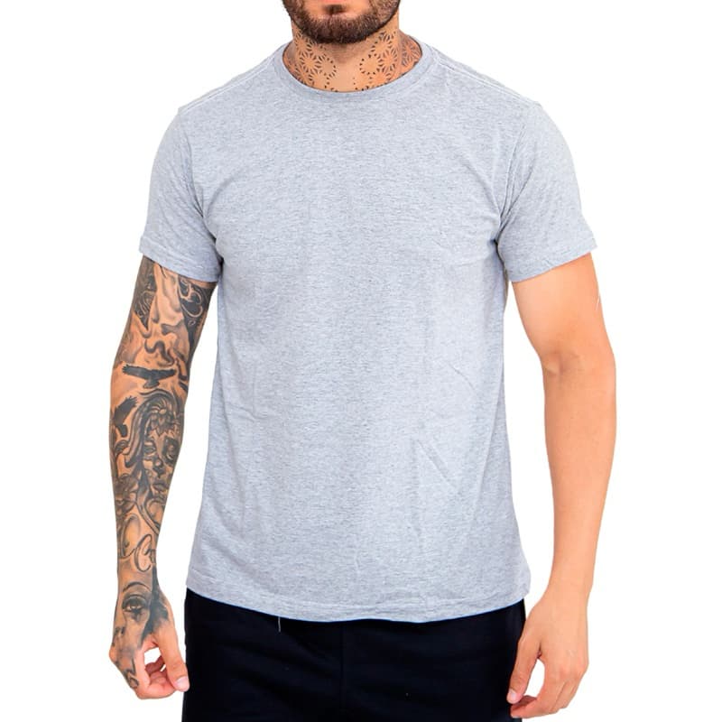Camisa Masculina algodão Camisa Slim Masculina Cinza confortável para o dia dia caimento perfeito