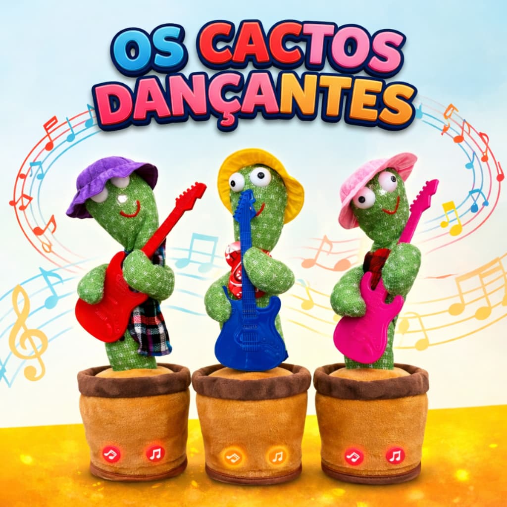 Cacto Dançante e Falante Interativo brinquedos sensorial infantis, Música, Dança, Pelúcia Boneco