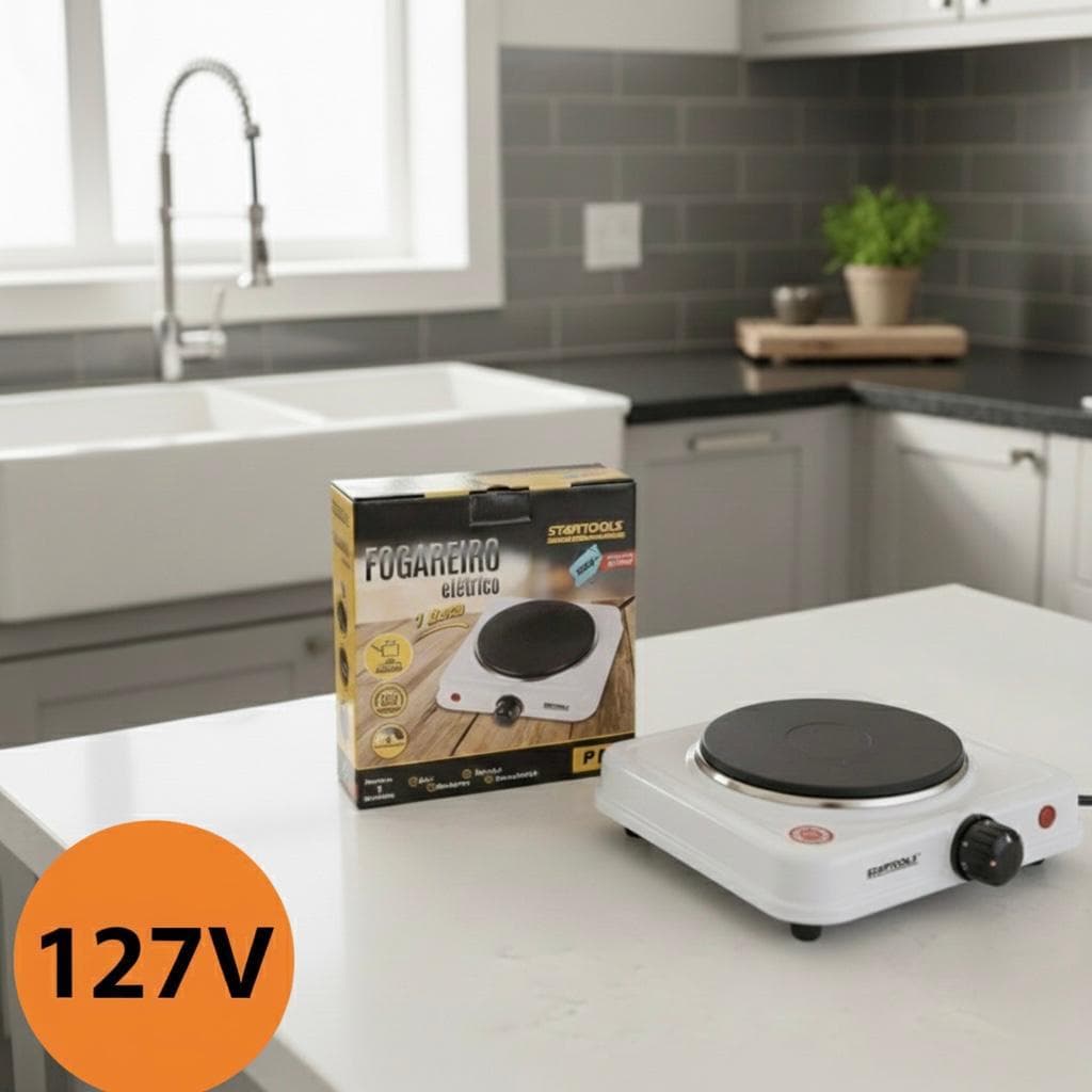 Fogareiro Elétrico Indução 1 Boca 127V Branca
