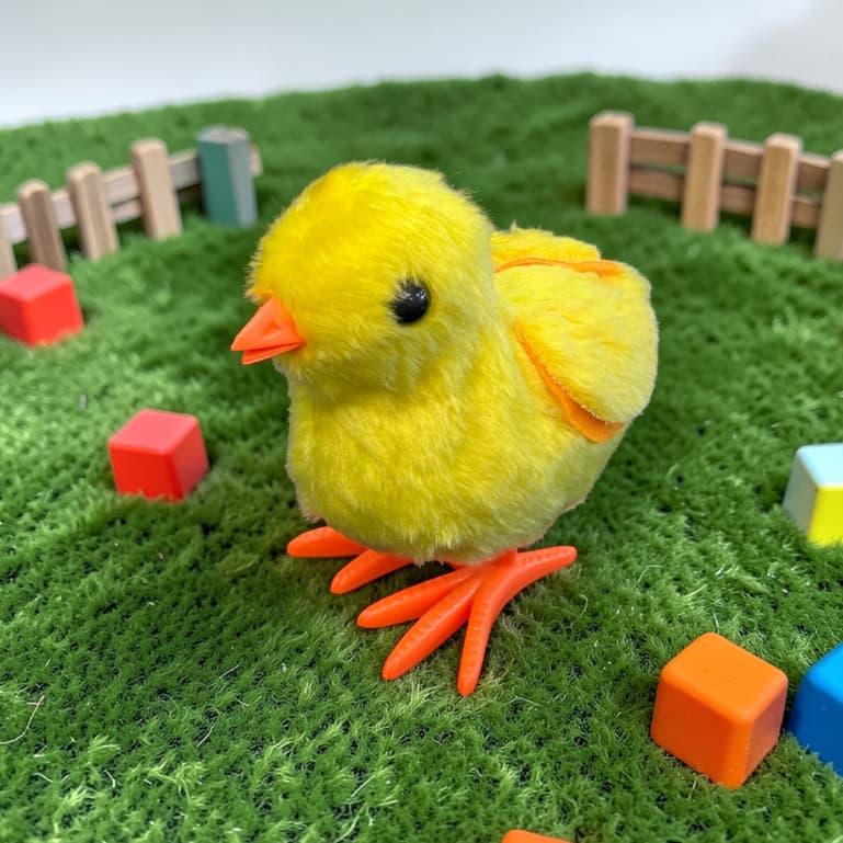 Pintinho Amarelo a Corda Brinquedo Infantil Pula e Anda