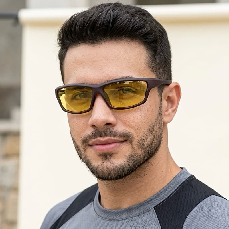 Óculos de sol com proteção UV400 curvado feminino masculino estilo pace casual esporte surf pesca corrida tático militar