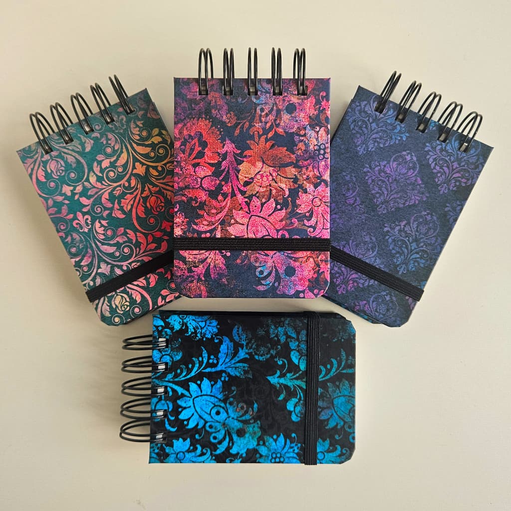 Mini Sketchbook Desenho e Aquarela 11x8cm - 300g Montval 40 folhas Floral