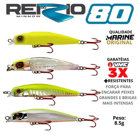 Isca Artificial Rei Do Rio 80 - 8cm / 8,5g - Marine Sports Traíra Tucunaré Robalo