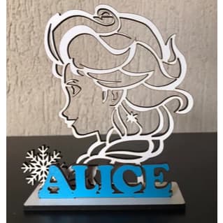 Lembrancinha 15cm Frozen Ou Olaf Personalizada Festa Nomes Centro De Mesa Infantil