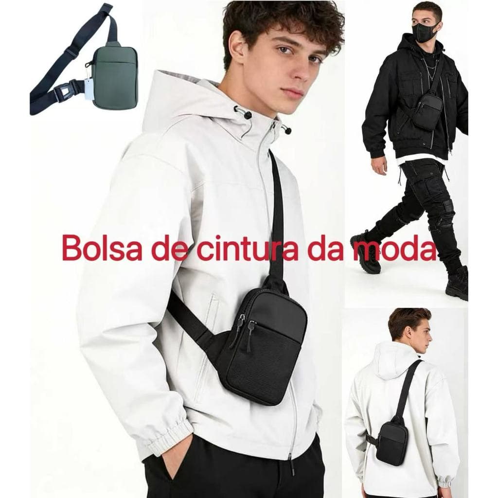 Bolsa transversal masculina leve e impermeável - multifuncional, perfeita para o uso diário