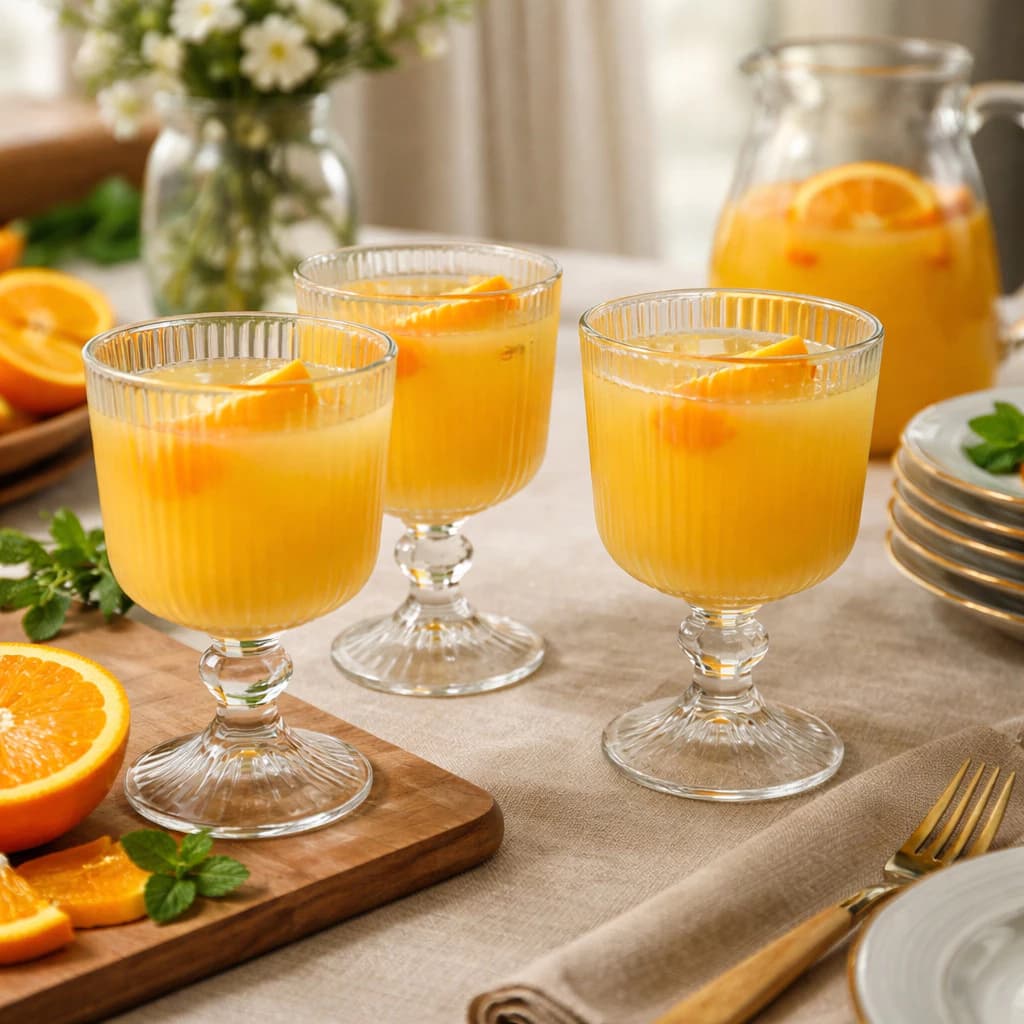 Jogo 06 Taças de Vidro Caneladas 300ml Retrô Elegante | Taça para Suco e Drinks Muito Moderna