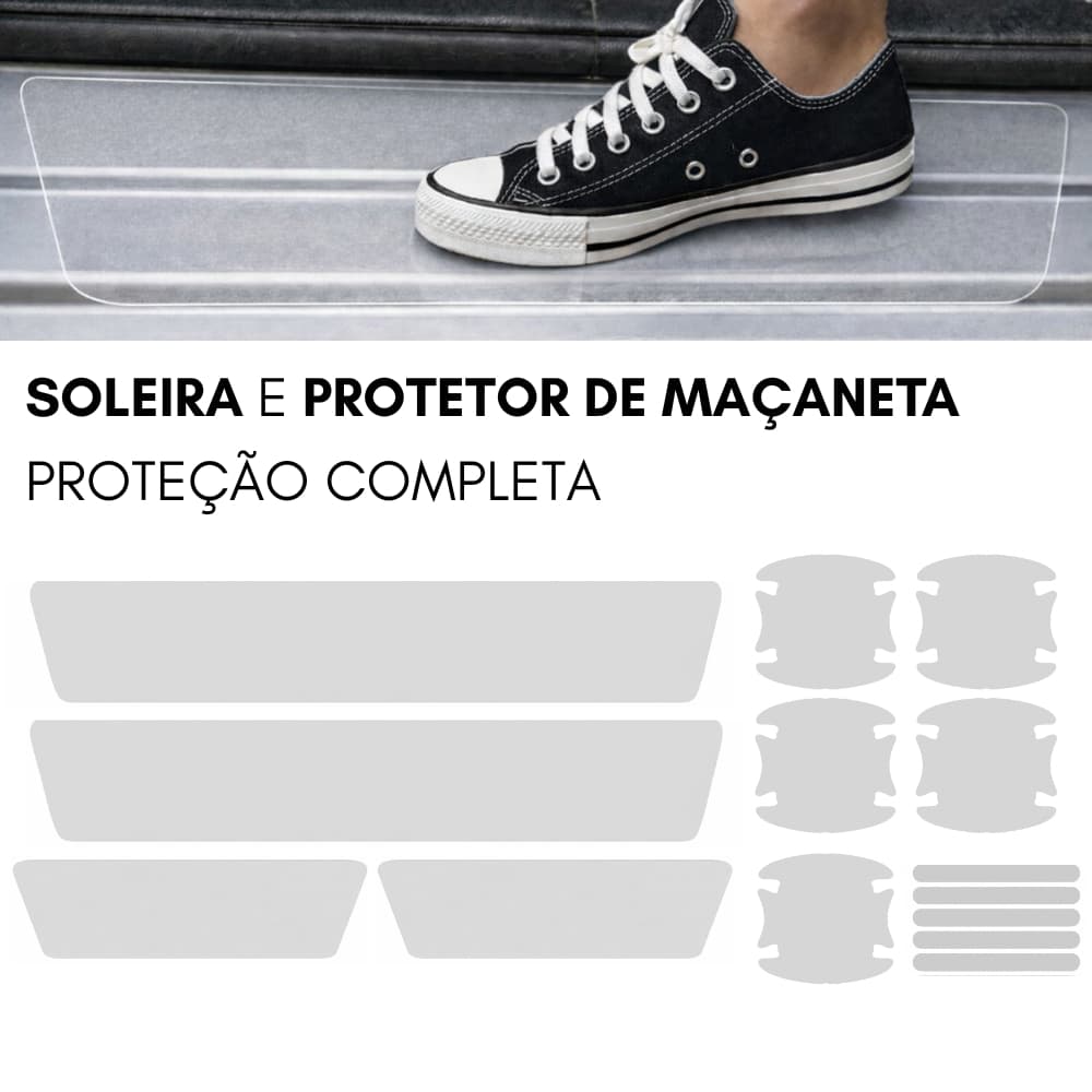 Protetor de Maçaneta e Soleira Automotiva - Proteção Completa
