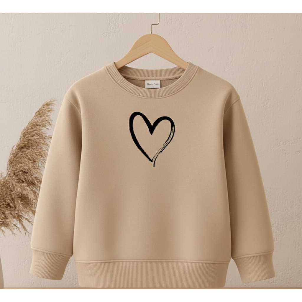 Moletom juvenil e infantil meninas blusa de frio careca estampa coração tam 02 a 16