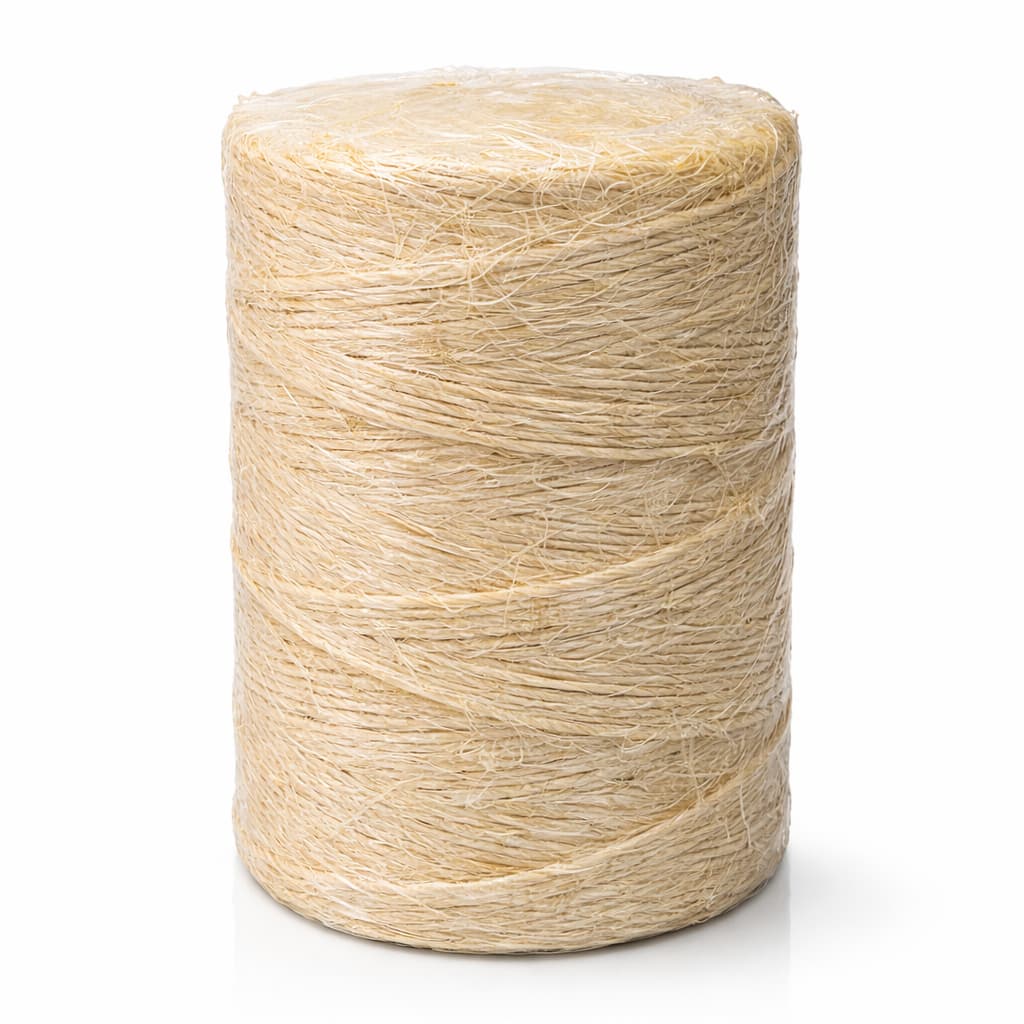 Fio de Sisal Natural 2mm 500m 1kg Alta Resistência Artesanato Plantas Embalagem