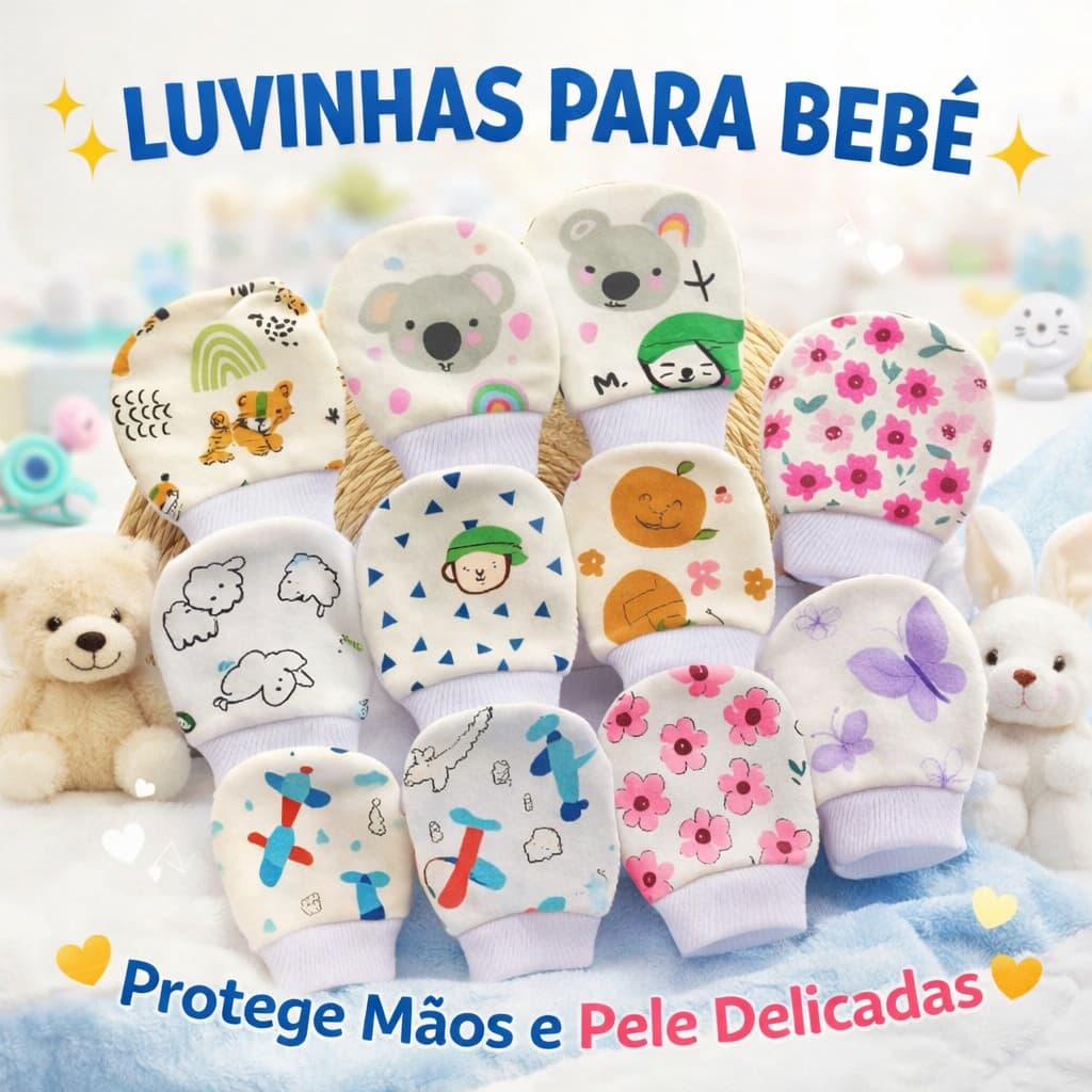 6 Pares Luvinha Infantil Recém Nascido Enxoval Para Bebês