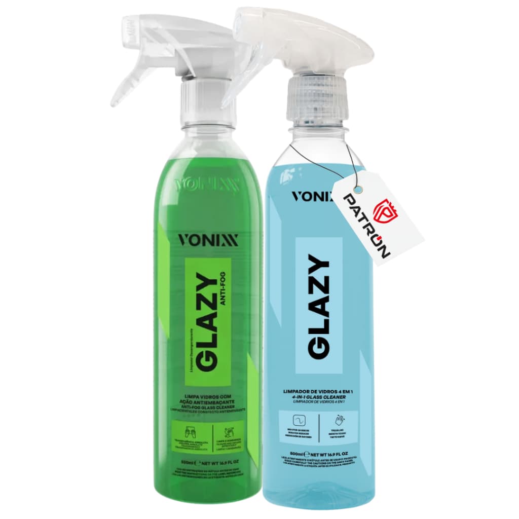 Kit Vonixx Antiembaçante Glazy Anti-fog + Glazy Limpa Vidros