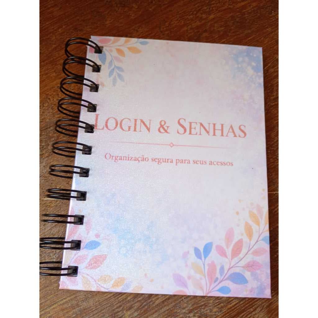 Caderno Login e Senhas Capa dura A6 11x14,5cm Por do Sol