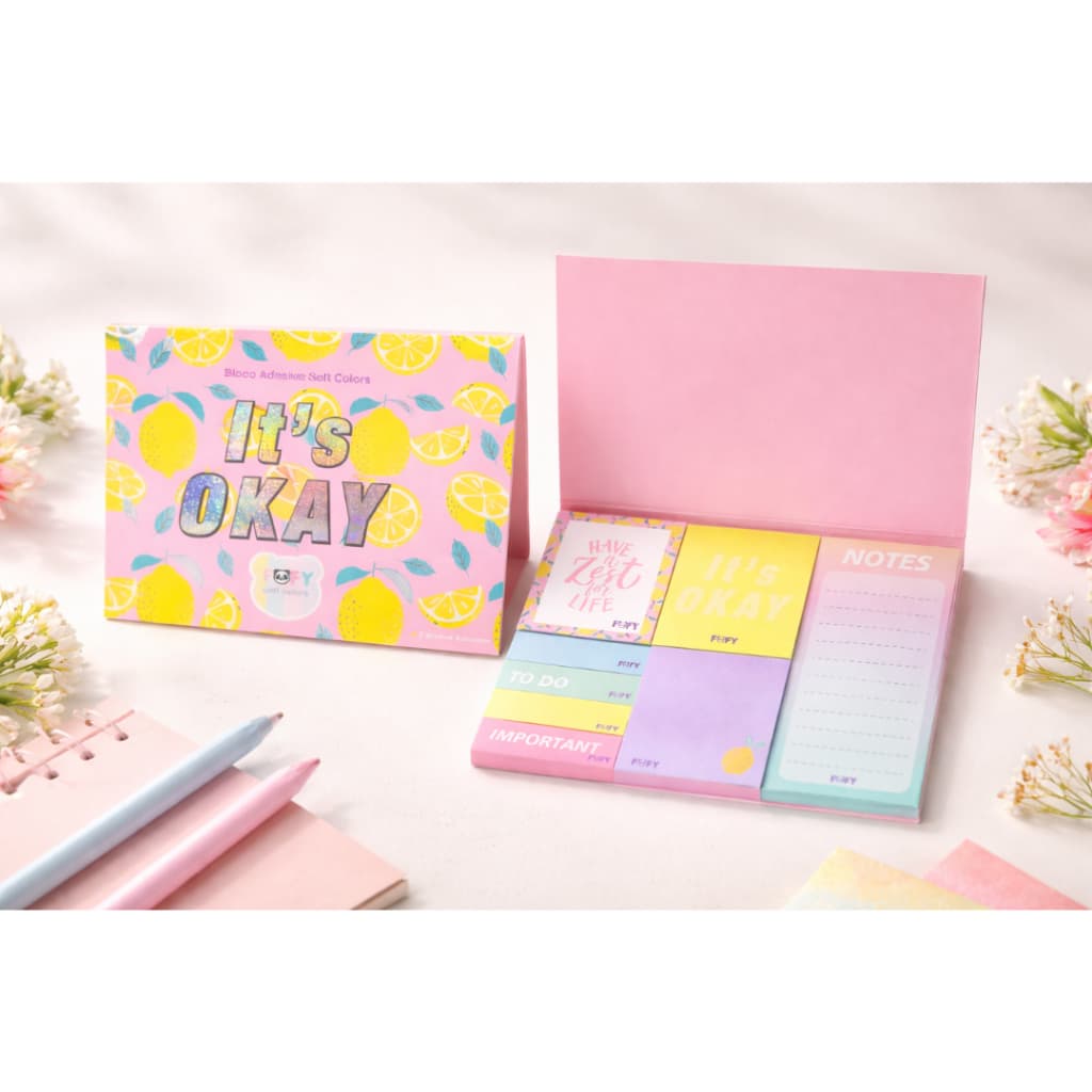 BLOCO ADESIVO SOFT COLORS FF7009 - FOFY