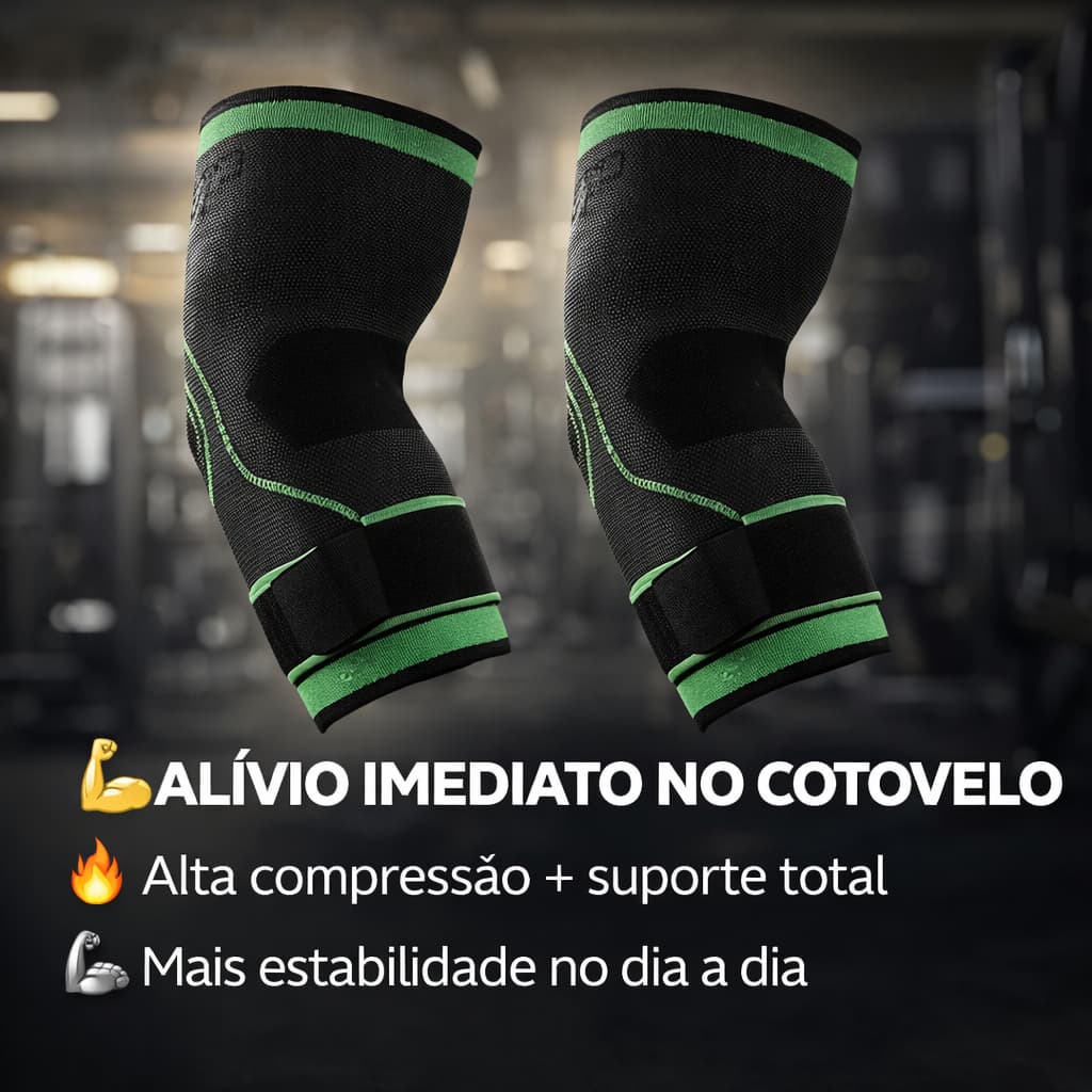Kit 2 Cotoveleira Ortopédica Compressao Ajustável Academia Epicondilite Dor Par Cutuveleira Fitness