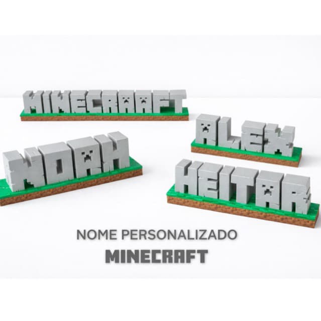 Placa Nome Minecraft Personalizado