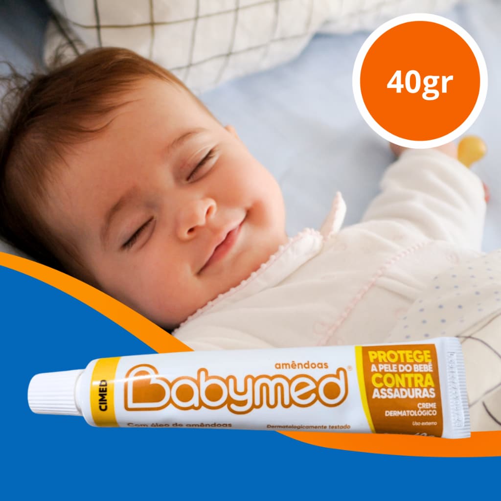Kit Babymed Pomada Infantil para Assaduras Amendoas 40gr Proteção e Hidratação para Bebê