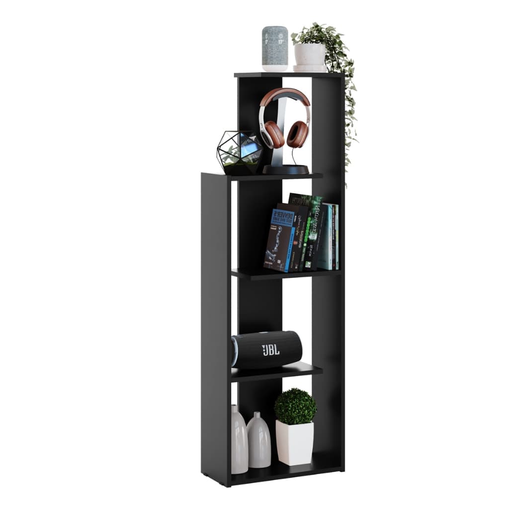 Prateleira Vertical Domus Slim Nichos Decorativos Estante Moderna Multiuso Sala Quarto - Preto