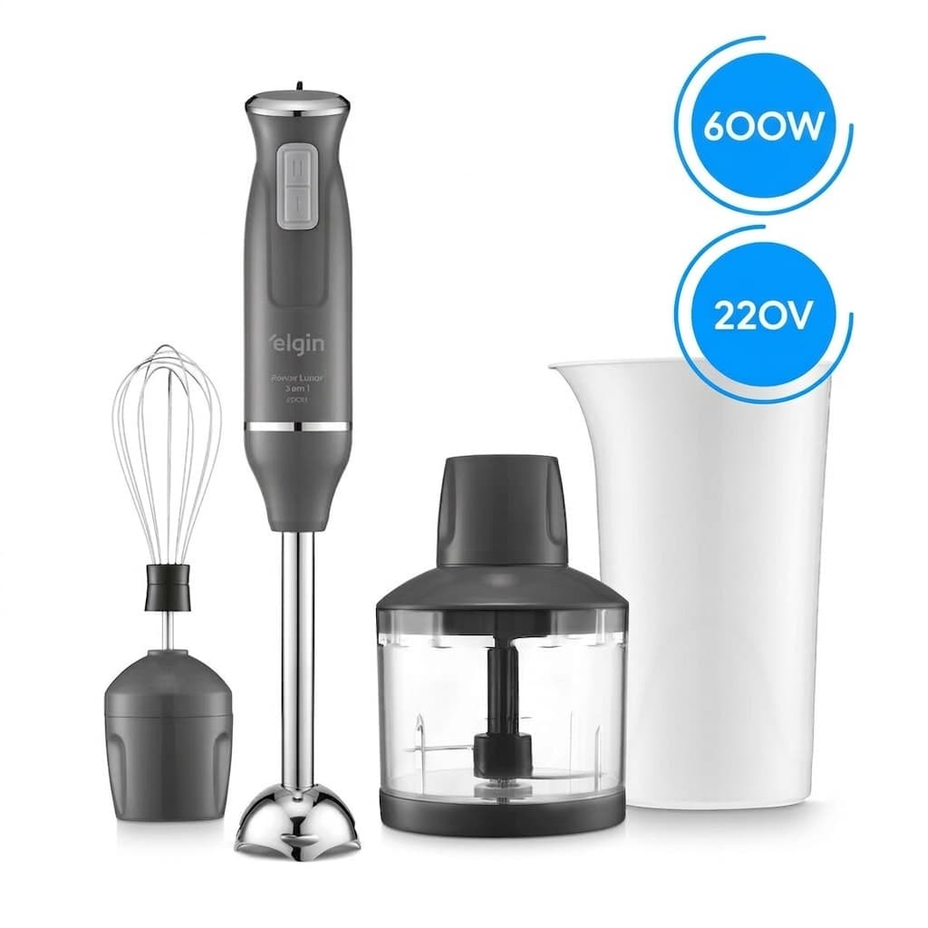 Mixer Elgin Power Inox 3 Em 1 600w Lunar - 220v