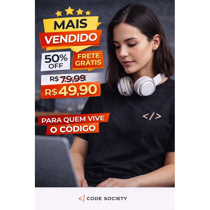 Camiseta Programador Dev Geek Minimalista Algodão Confortável < />