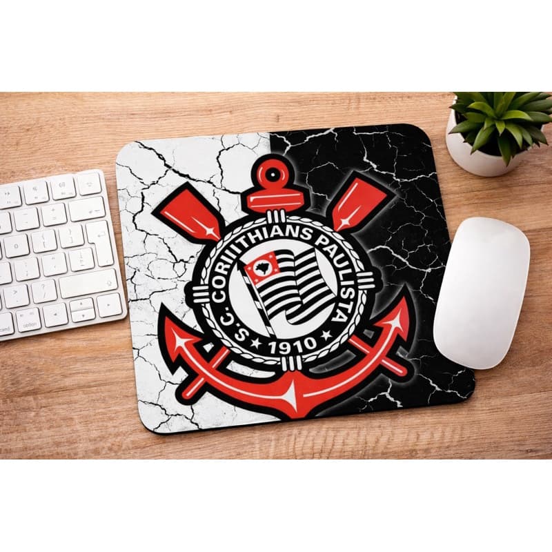 Mouse Pad Corinthians 15x18cm Antiderrapante Gamer Time Futebol