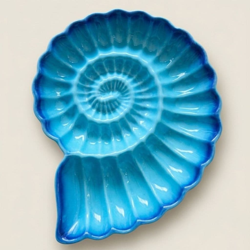 Travessa Decorativa de Cerâmica Caracol – Petisqueira Gourmet para Servir