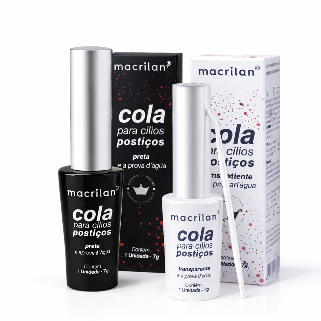 COLA PARA CÍLIOS MACRILAN À PROVA D'ÁGUA Fixação Forte 7g