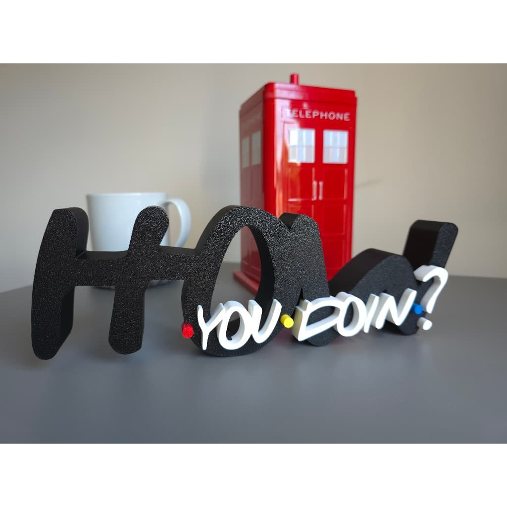 Letreiro Friends How You Doin Decorativo 3D