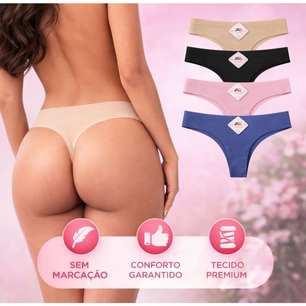 Calcinhas Fio Dental Corte a Laser Sem Costura Super Confortáveis
