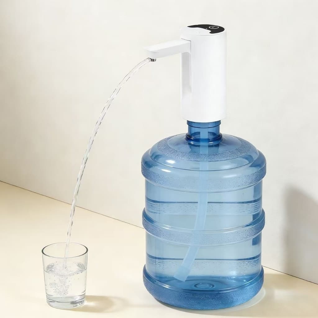 Bomba de Água Elétrica para Galão 10-20L USB Automática Portátil Fácil Instalação