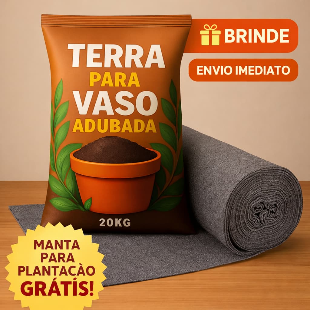 Terra Vegetal Adubada Peneirada +BRINDE de 2,5 a 20 quilos Jardim Jardinagem Canteiro Envio Imediato