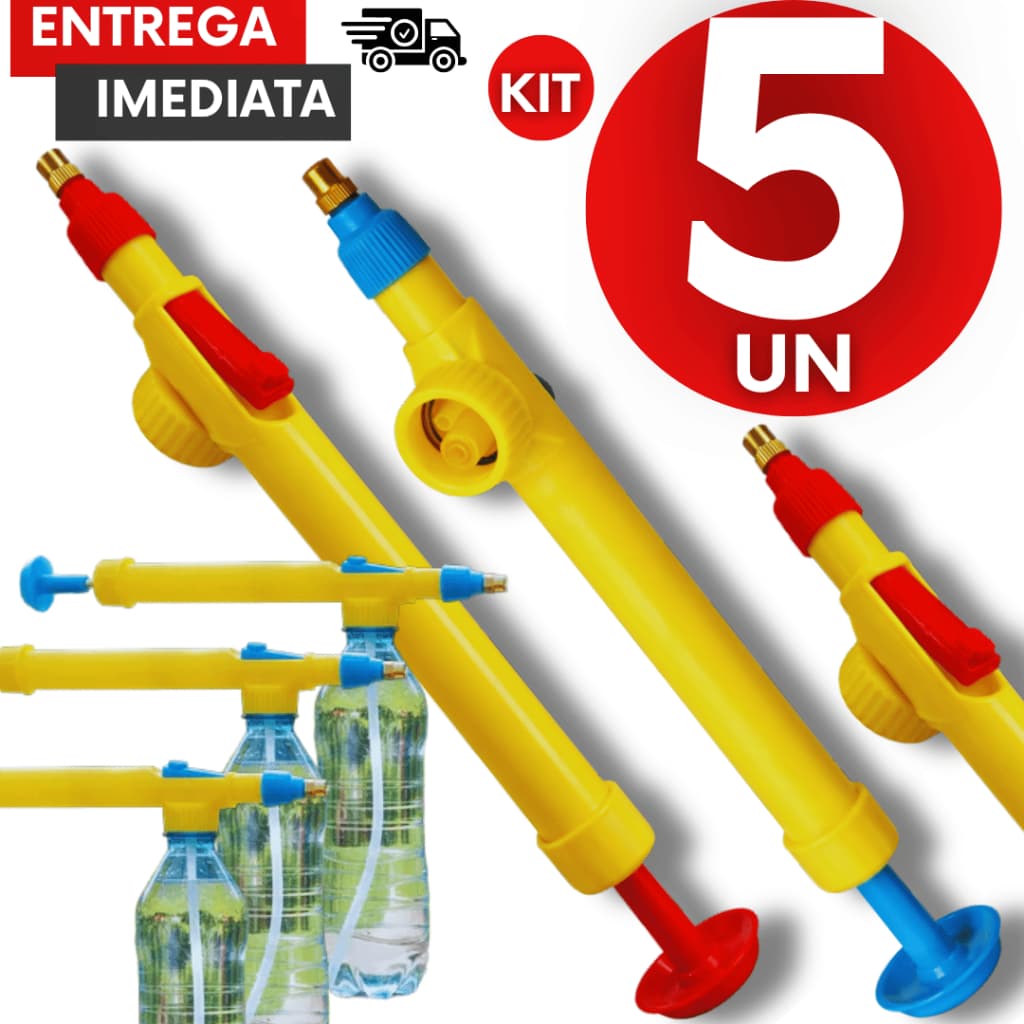Kit Pulverizador Borrifador Ambientes Pra Garrafas Pet Multiuso Bico Regulável Jardinagem Utilidades