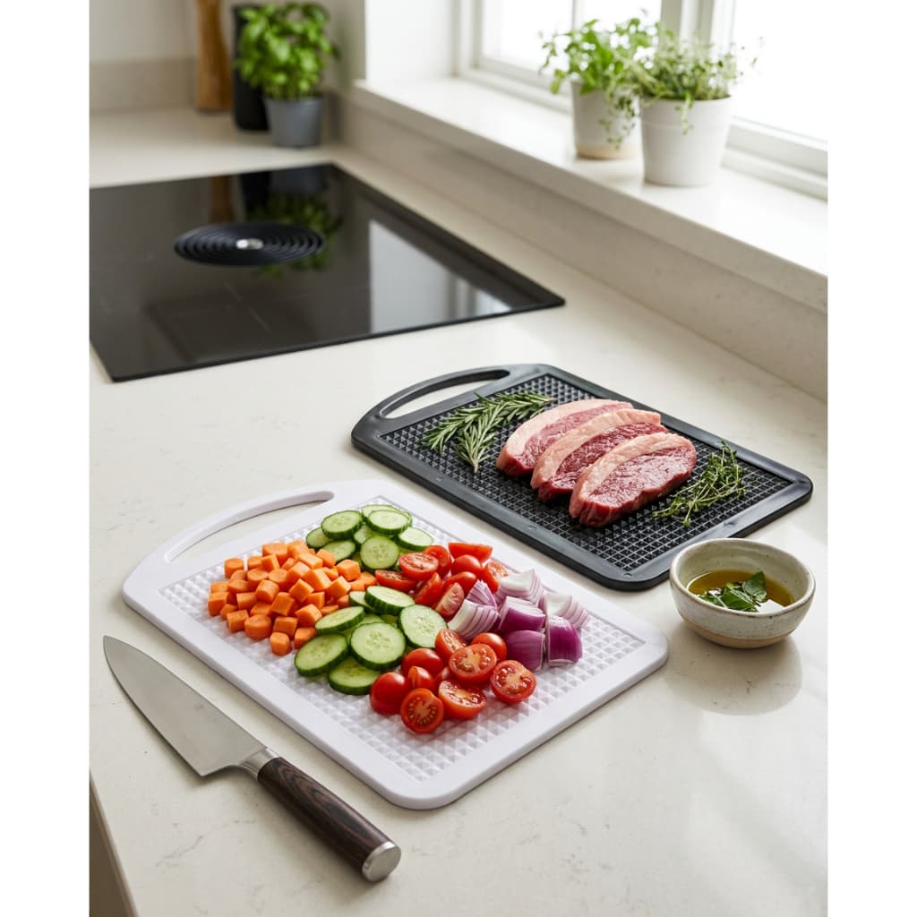 Tábua de corte plástica Multiuso 40cm x 26cm - Linha UP FOOD PREMIUM