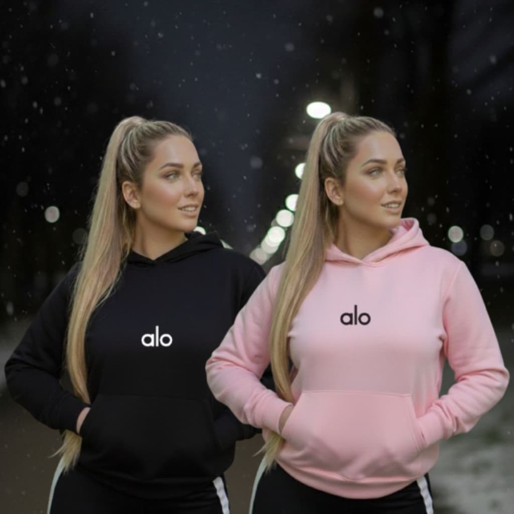 Kit 2 Moletom Canguru Feminino Blusa de Frio Estampada Yoga Promoção Envio Imediato