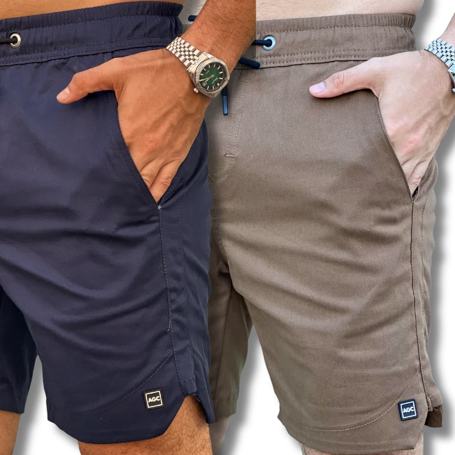 Bermuda Masculina Sarja Color Básica Com Cadarço Linha Premium Original Envio Imediato Com Lycra