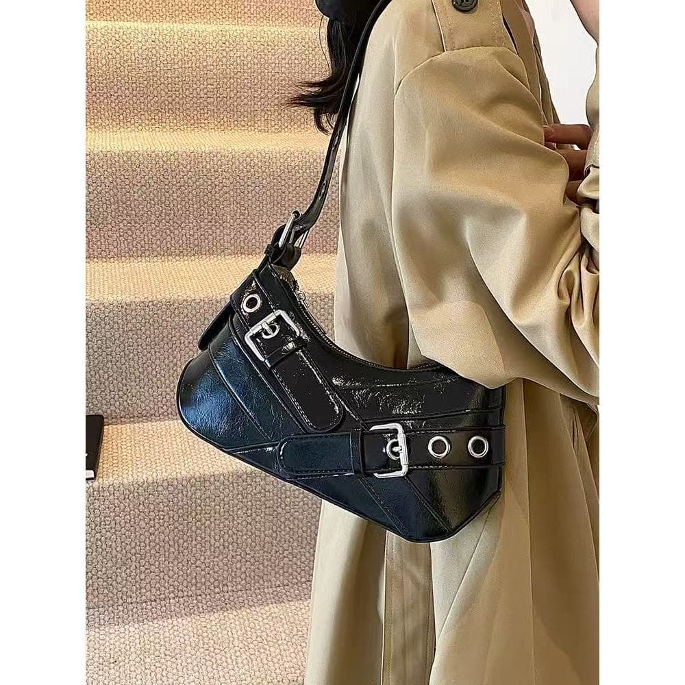 Bolsa feminina retrô estilo baguete para usar embaixo do braço