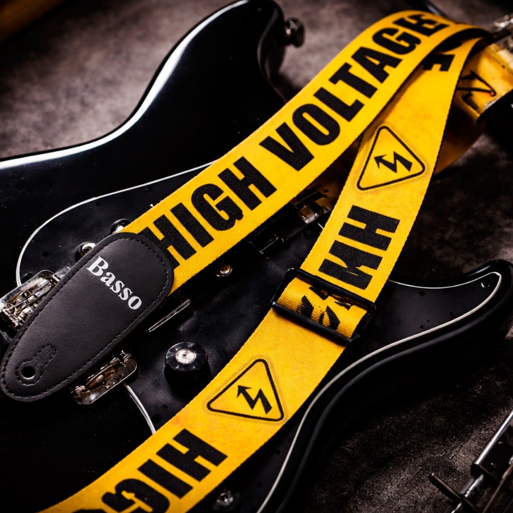 Correia Basso Pop Art Guitarra Violão Baixo High Voltage Confortável Alça Cinta Instrumento