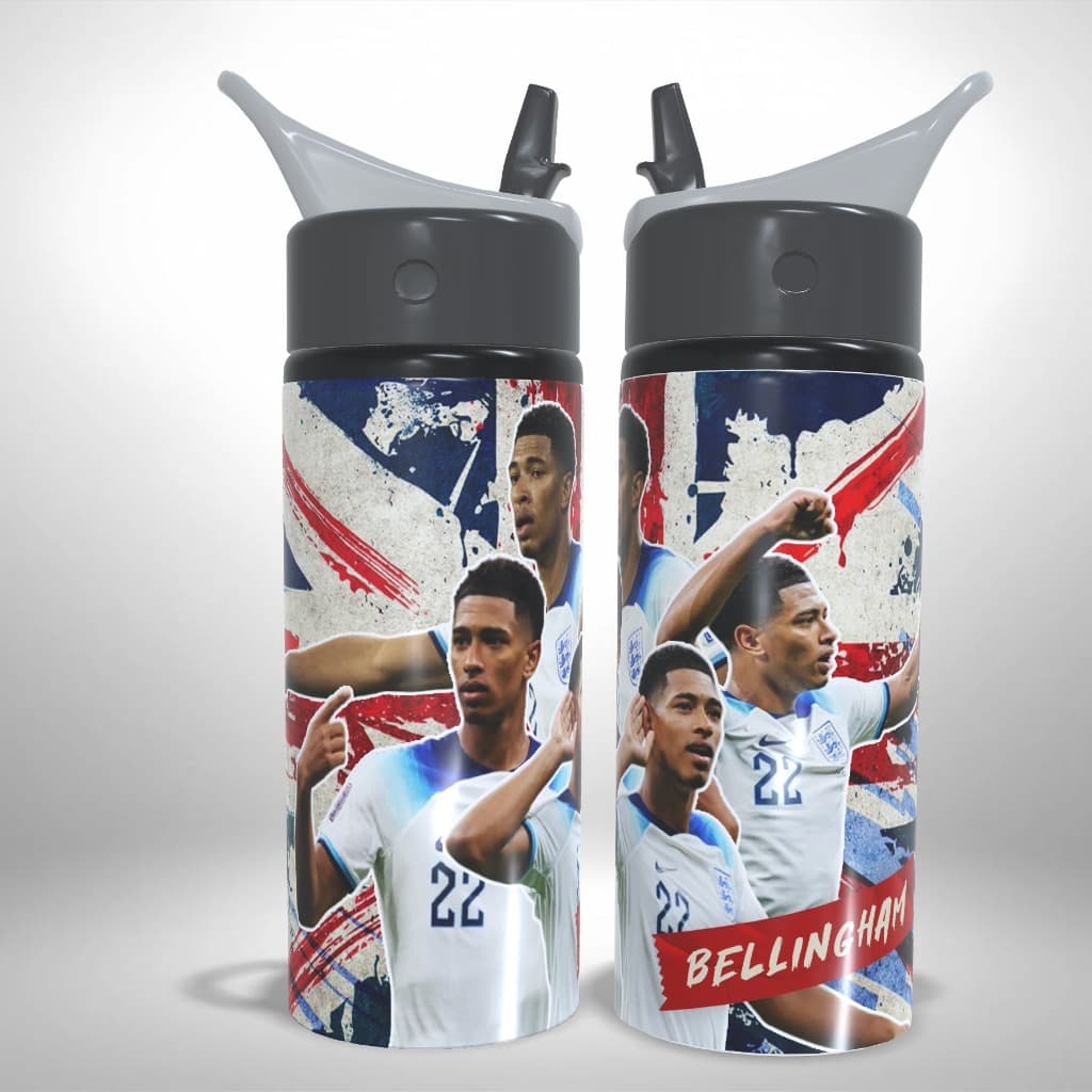 Garrafa Squeeze Personalizada Exclusiva Inglaterra Craques do Mundo Alumínio