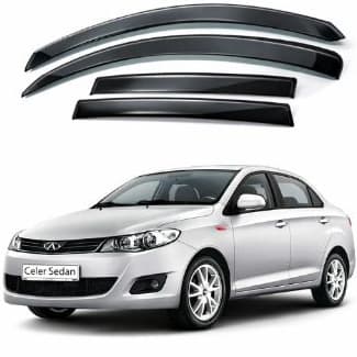 Calha Defletor de Chuva Chery Celer Sedan 2012 a 2017 4 Portas Acrílico Fumê Ecoflex
