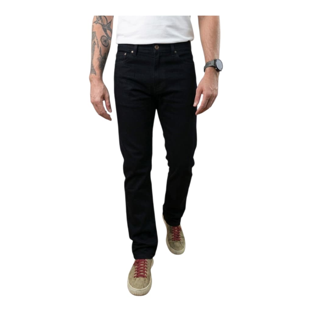 Calça Jeans Masculina Vilejack - Modelagem Reta - Cor Preta Brim.