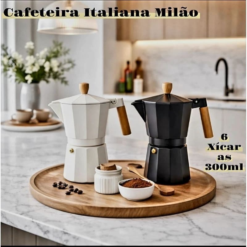 Cafeteira Italiana Milão 6 Xícaras 300ml - Sortida