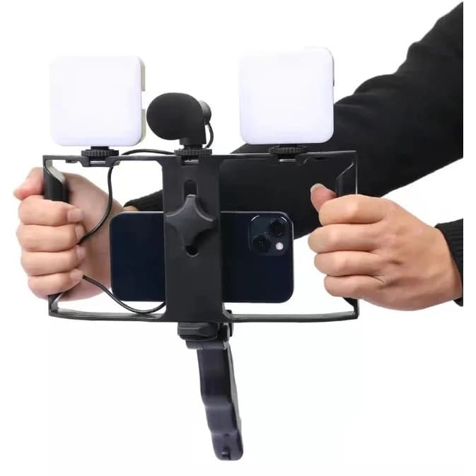 Kit Cage Rig Estabilizador Para Celular E Câmera Video Making
