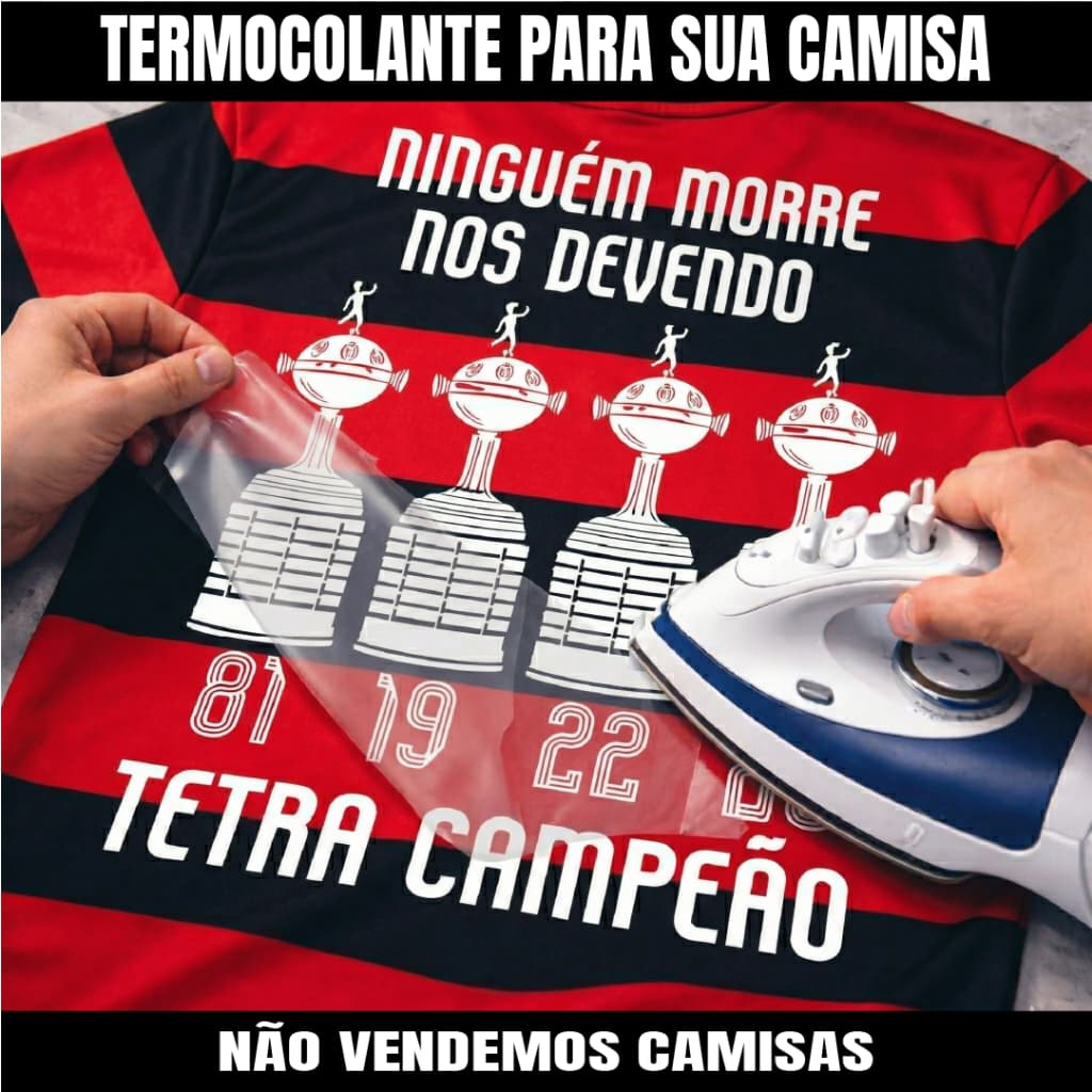 Termocolante personalizado comemoração tetra da liberta - camisa não inclusa