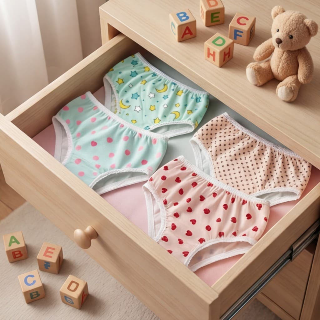 Kit 10 Calcinhas Infantis com Forro algodão Estampada Conforto meninas criança