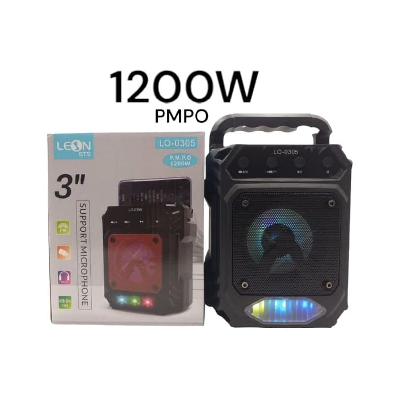 Caixa de Som 1200W PAMPO, Bluetooth Portátil Karaoke Bluetooth Rádio FM PenDrive SD KTS 1171 super bass